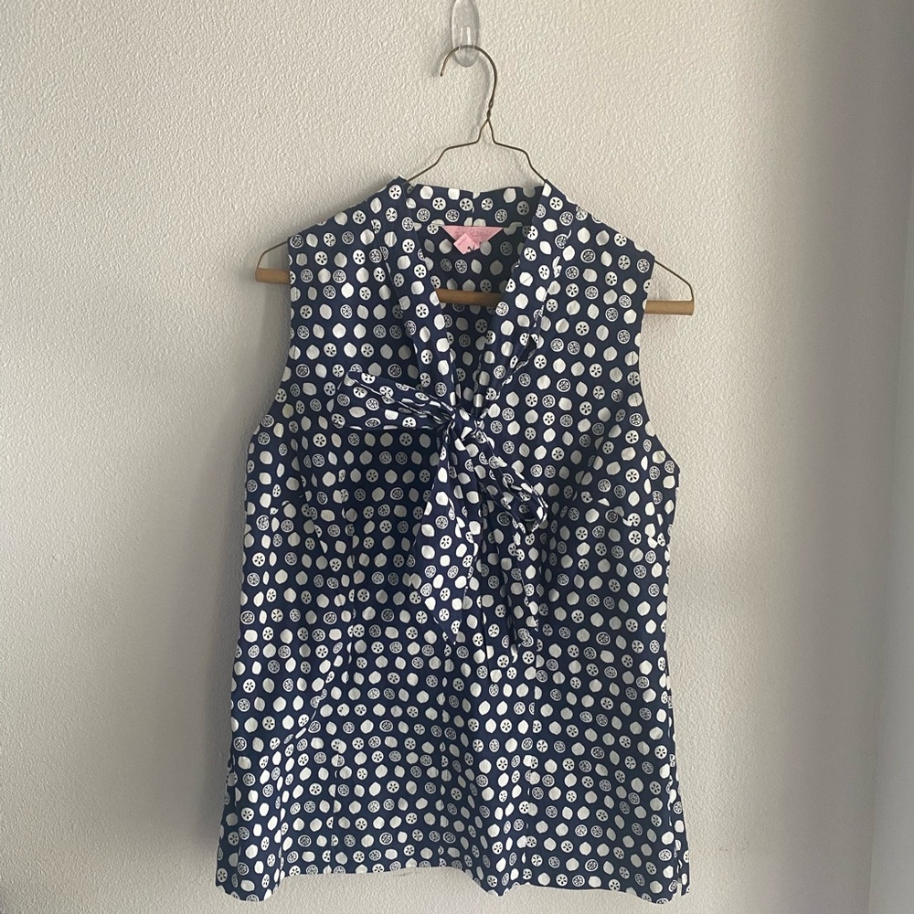 Lilly Pulitzer Tie Blouse